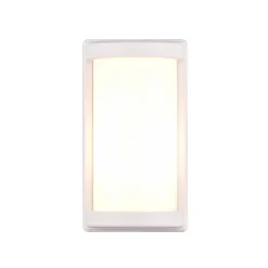 Utendørs vegglampe Puelo av trykkstøpt alu, hvit