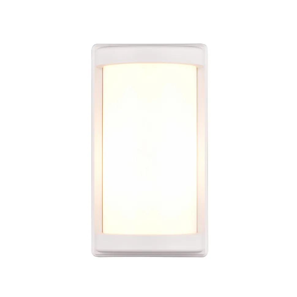 Utendørs vegglampe Puelo av trykkstøpt alu, hvit