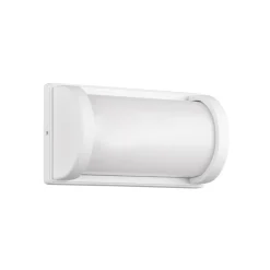 Utendørs vegglampe Puelo av trykkstøpt alu, hvit