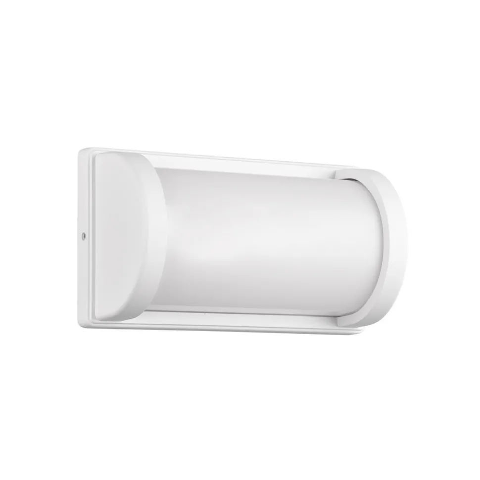 Utendørs vegglampe Puelo av trykkstøpt alu, hvit