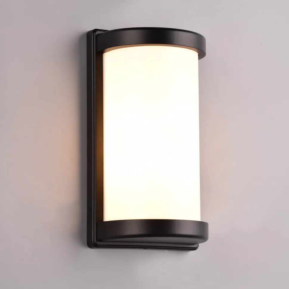 Utendørs vegglampe Puelo, støpt aluminium svart