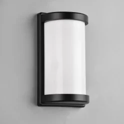 Utendørs vegglampe Puelo, støpt aluminium svart