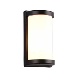 Utendørs vegglampe Puelo, støpt aluminium svart