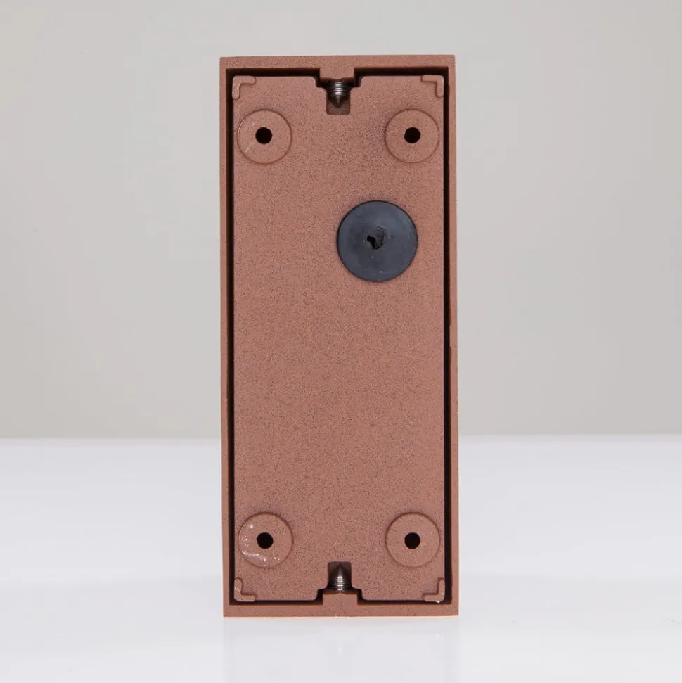 Utendørs vegglampe Tavi, rustbrun, aluminium, opp/ned