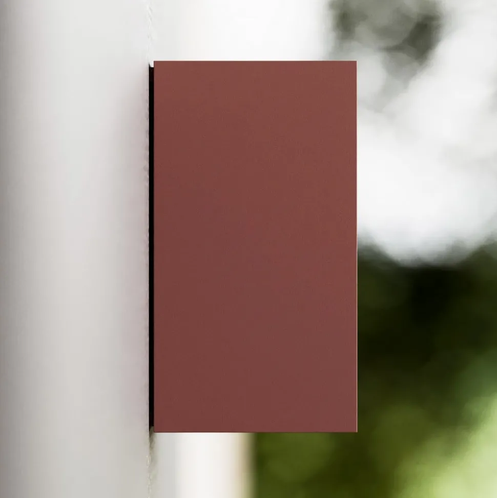 Utendørs vegglampe Tavi, rustbrun, aluminium, opp/ned