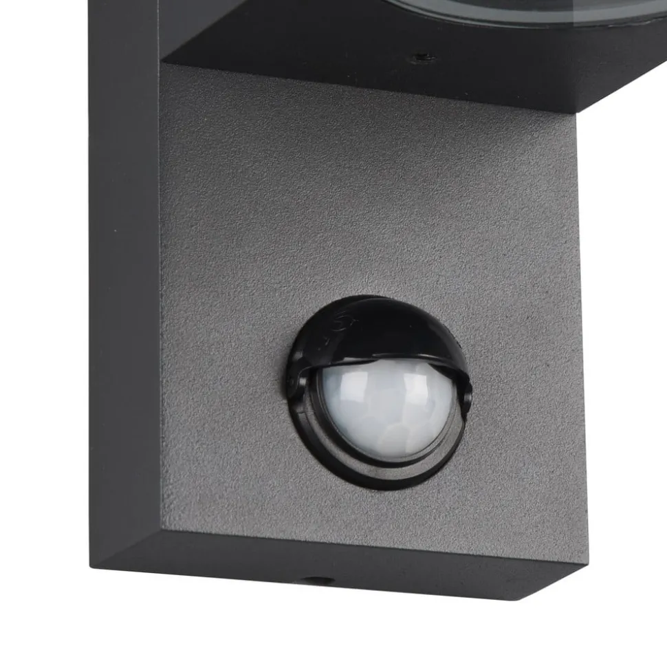 Utevegglampe Roya 2 lysk. sensor, rund antrasitt