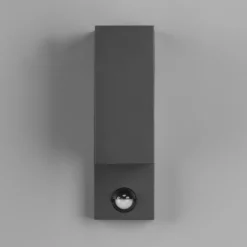 Utevegglampe Roya 2 lysk. sensor kantet antrasitt