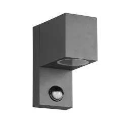 Utevegglampe Roya 1 lysk. sensor kantet antrasitt