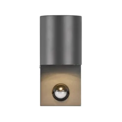 Utevegglampe Roya 1 lyskilde sensor rund antrasitt