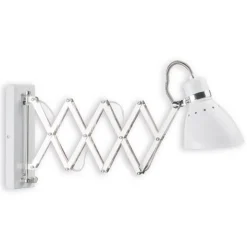 Uttrekkbar vegglampe Kordian i metall, hvit