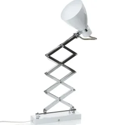 Uttrekkbar vegglampe Kordian i metall, hvit