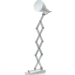 Uttrekkbar vegglampe Kordian i metall, hvit