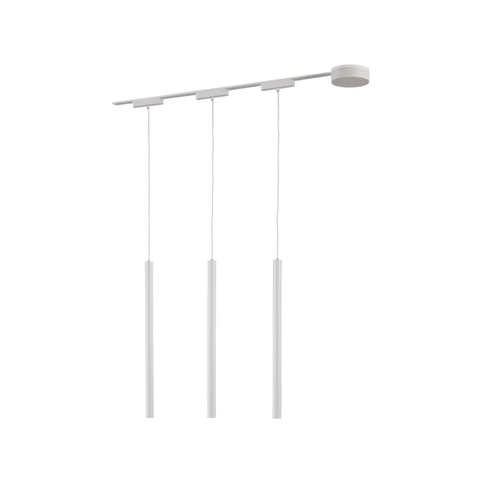 48V Lumaro skinnesystem, pendel, rørpære, 3 lyskilder, hvit, CCT