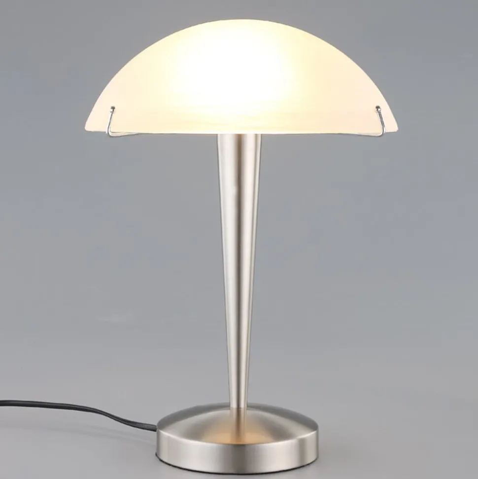 Vakker bordlampe Viola, nikkel matt