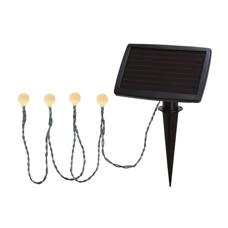 Varmhvit lysende LED solcelle lyslenken Globini