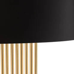 Vegglampe 616-A, svart med gylne stenger