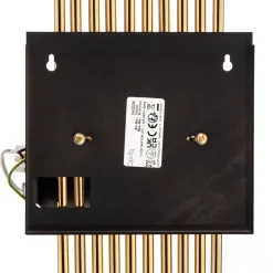 Vegglampe 616-A, svart med gylne stenger