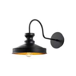 Vegglampe Berceste 182-A svart/gull