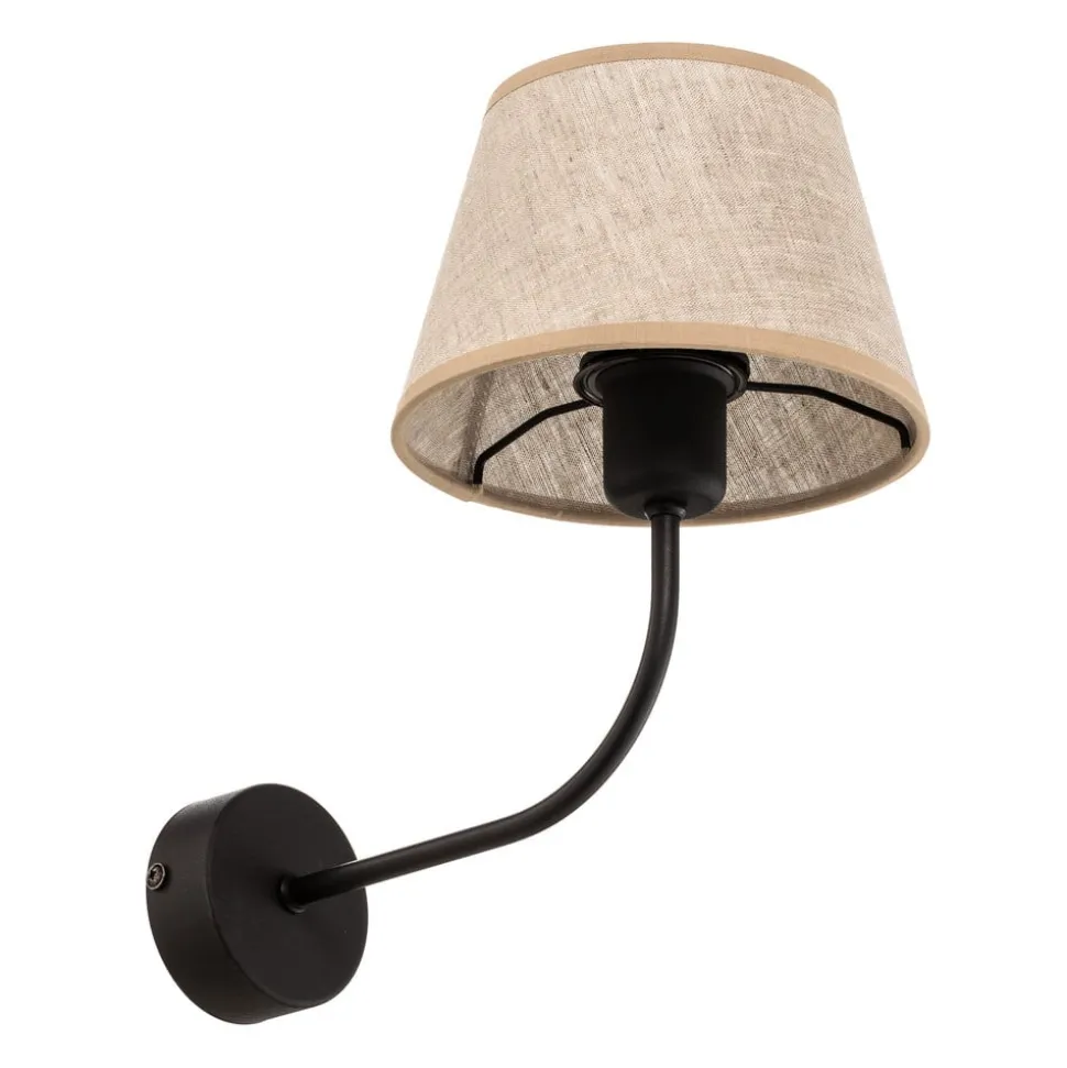 Vegglampe Chicago med skjerm i lin