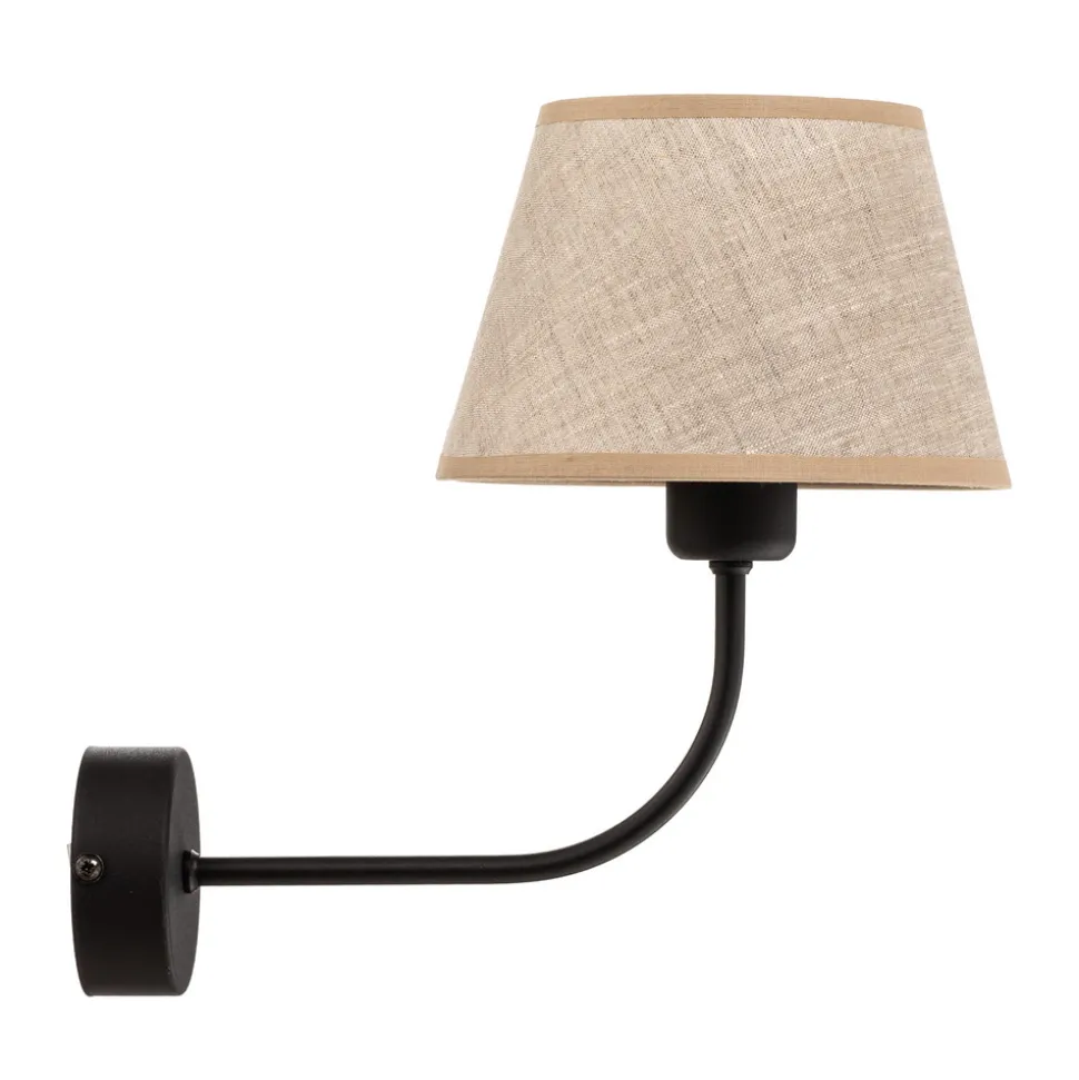 Vegglampe Chicago med skjerm i lin