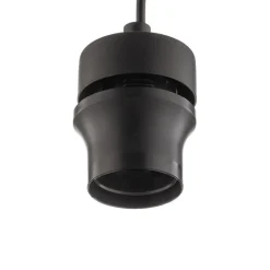 Vegglampe Cubus, svart/røykgrå, glass, 30 cm høy, E27