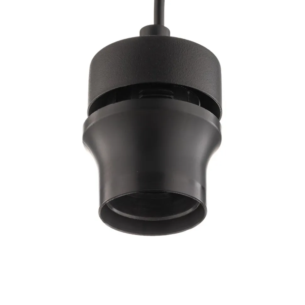 Vegglampe Cubus, svart/røykgrå, glass, 30 cm høy, E27