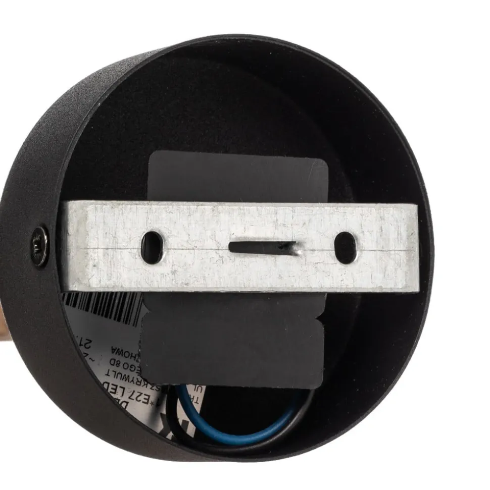 Vegglampe Deva Nature, tekstil, tre