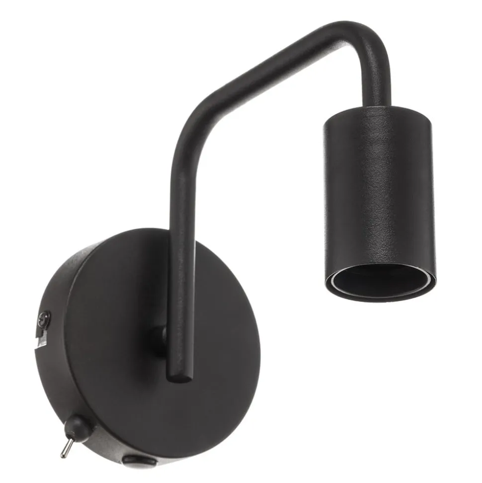 Vegglampe Diallo uten skjerm matt svart