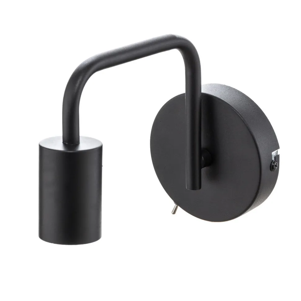 Vegglampe Diallo uten skjerm matt svart