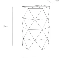 Vegglampe i svart metall Otona