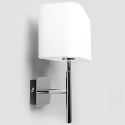 Vegglampe Jettka med tekstilskjerm og bryter