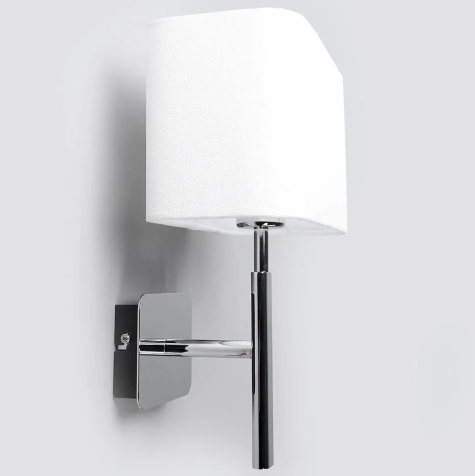 Vegglampe Jettka med tekstilskjerm og bryter