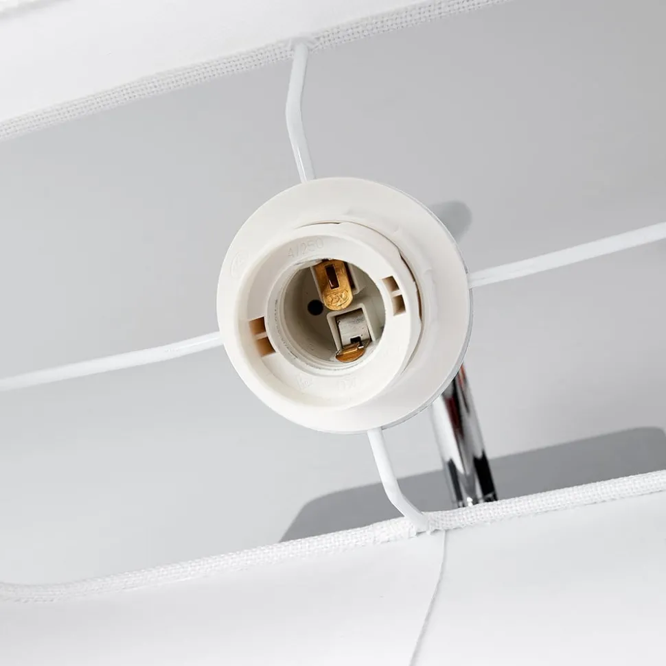 Vegglampe Jettka med tekstilskjerm og bryter