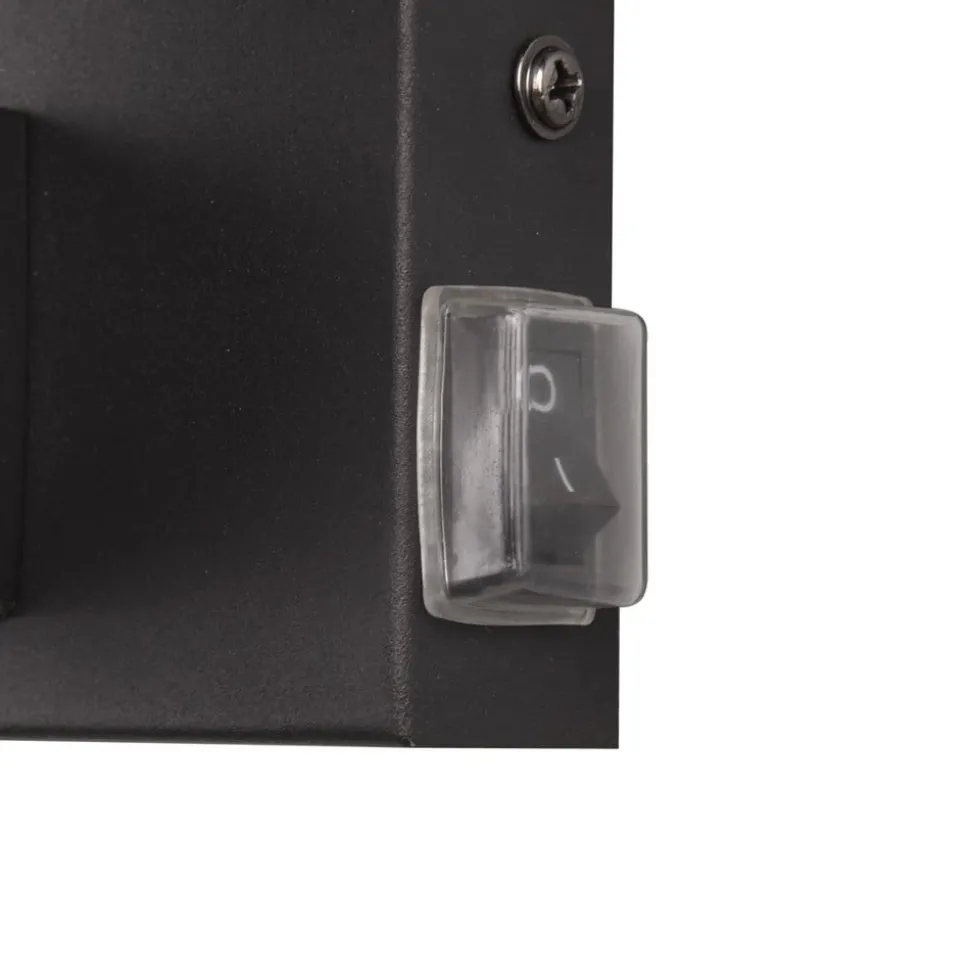 Vegglampe Kula til baderom glasskjerm IP44 svart