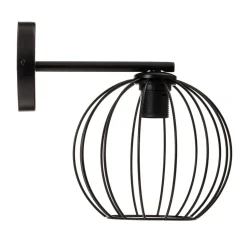 Vegglampe Madam, svart, med burskjerm