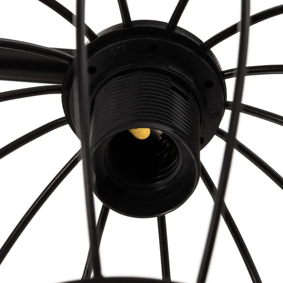 Vegglampe Madam, svart, med burskjerm