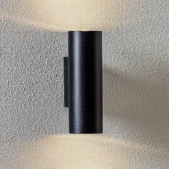 Vegglampe Marley 2 lyskilder svart