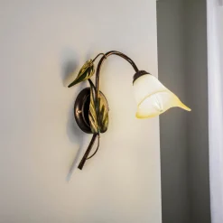 Vegglampe Miranda 1 lyskilde, bronse