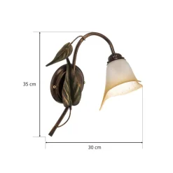 Vegglampe Miranda 1 lyskilde, bronse