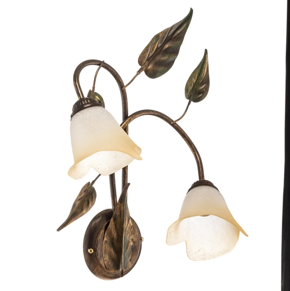 Vegglampe Miranda med 2 lyskilder, bronse