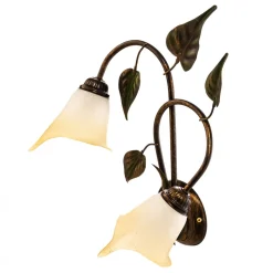 Vegglampe Miranda med 2 lyskilder, bronse