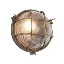 Vegglampe Porto, rund, svart-gull