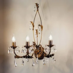 Vegglampe Teresa som lysekrone, 3 lyskilder