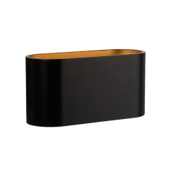 Vegglampe Xera, oval, svart