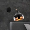 Vegglampe Yildo 6901, svart/kobber, metall