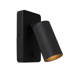 Veggspot Clubs, 1 lyskilde, svart