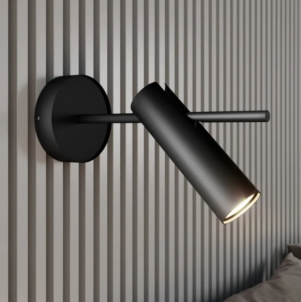 Veggspot Leda 1, 1 lyskilde, svart