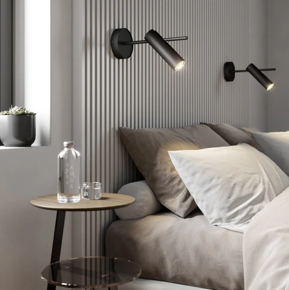 Veggspot Leda 1, 1 lyskilde, svart