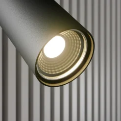 Veggspot Leda 1, 1 lyskilde, svart