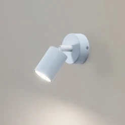 Veggspot Livia, blå, 13 cm, metall, justerbar, GU10